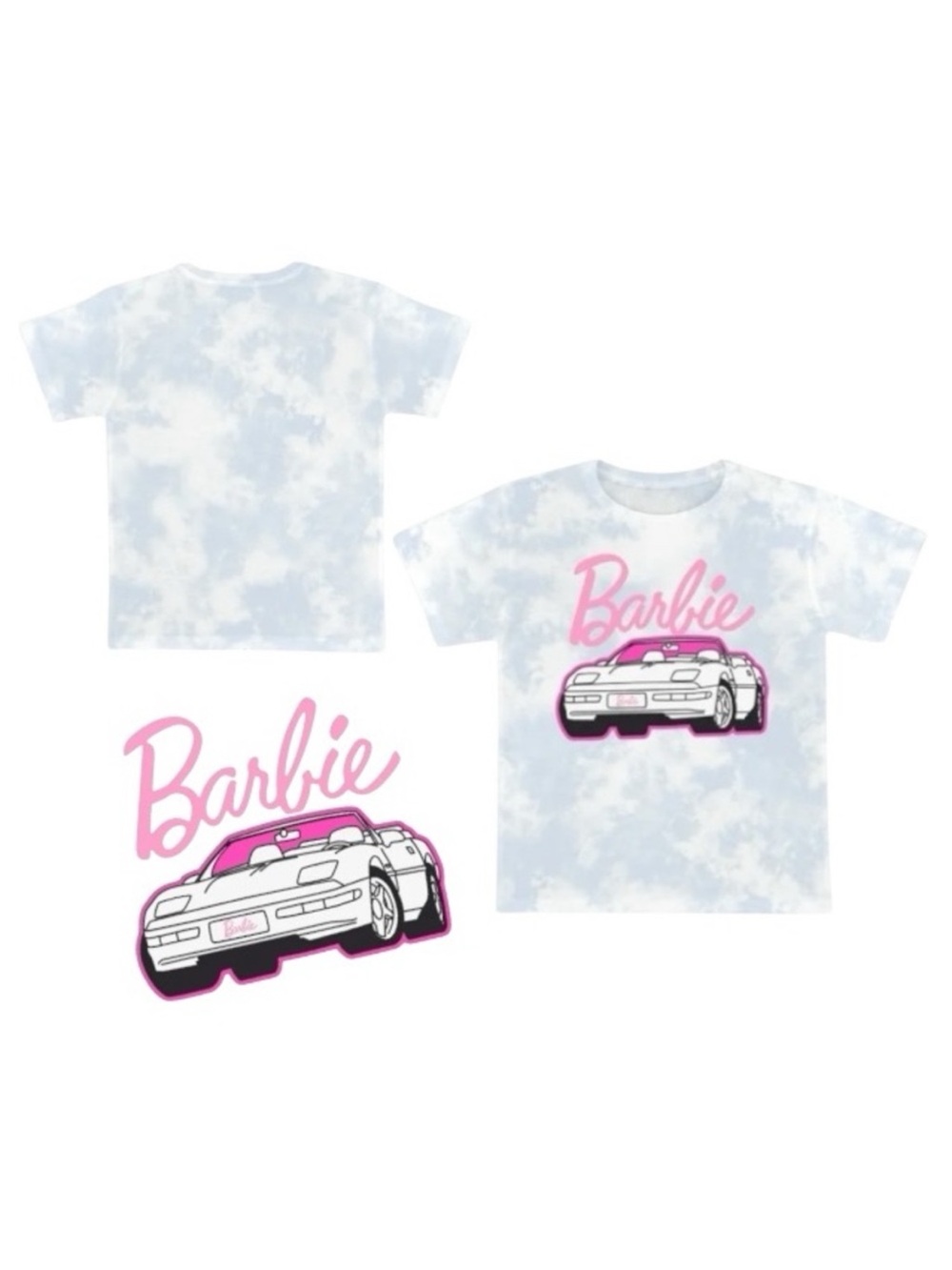 Mattel Barbie Convertible Crew Neck Graphic Tee